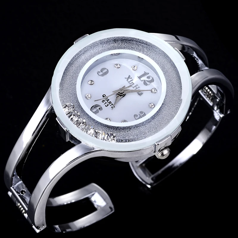 Đồng Hồ Nữ Vòng Tay Đồng Hồ Relogio Feminino Thạch Anh Thời Trang Lắc Tay Đồng Hồ Nữ Pha Lê Nữ Dây Thép Không Gỉ Bayan Kol Ngồi