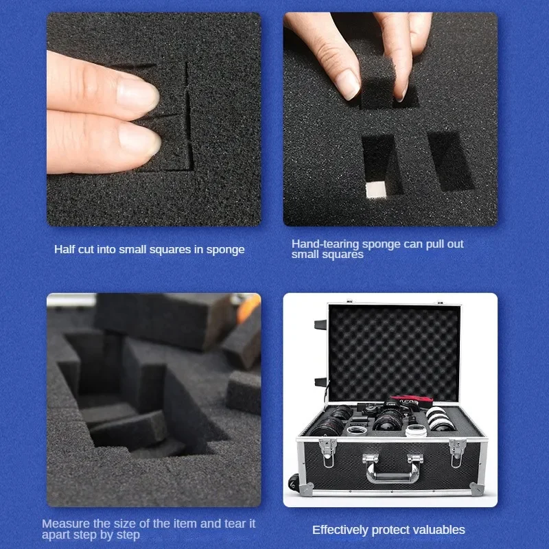 Pick Apart Foam For Toolbox Pre Cutting Foam Insert Pick Pluck Sponge Precorted Shadow Foams For Hard Flight Case Tool Organizer