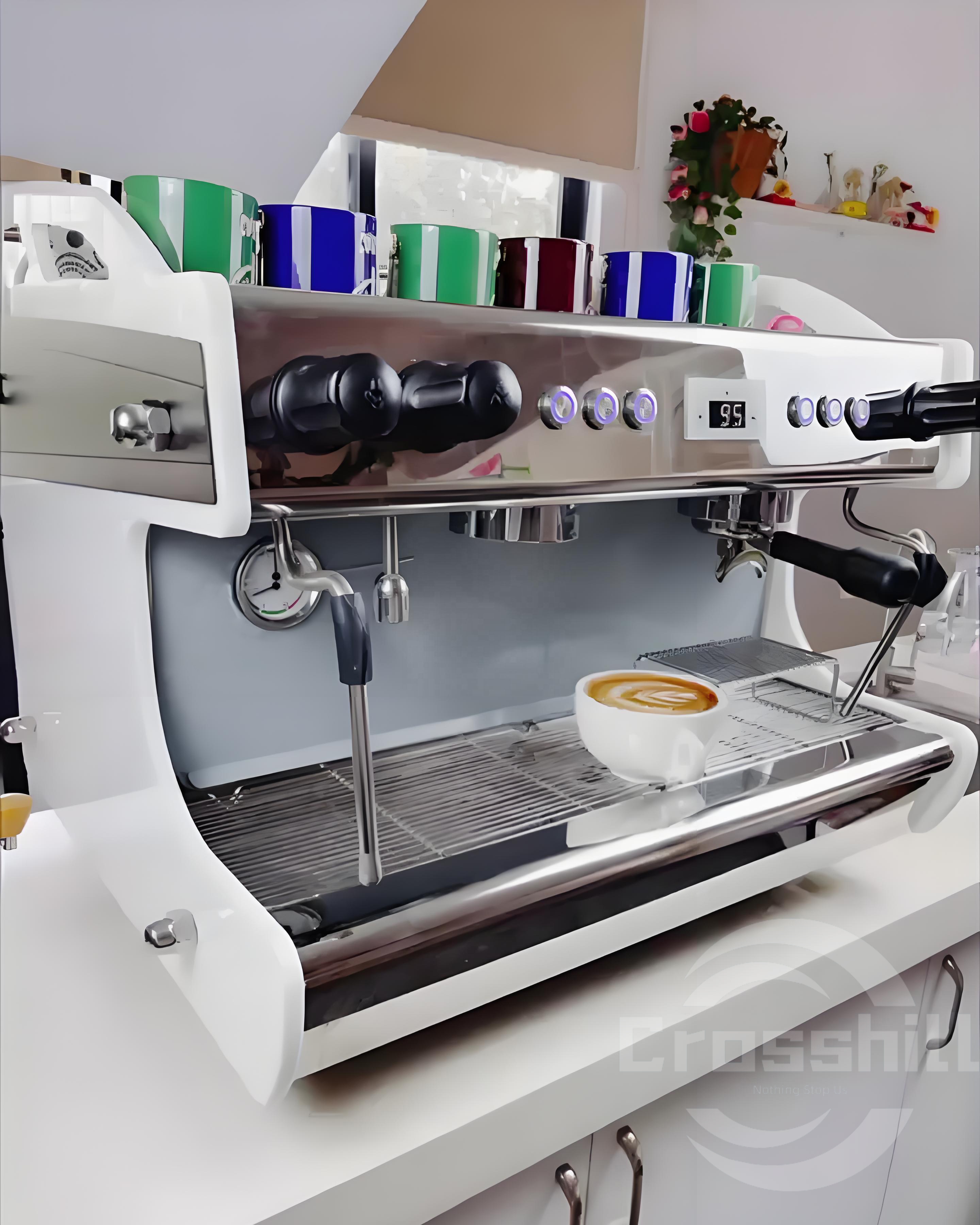 ST In Stock 2 Groups Rotary Pump Commercial Professional Semi Automatic Coffe Cafe Cafetera Coffee Espresso Machine