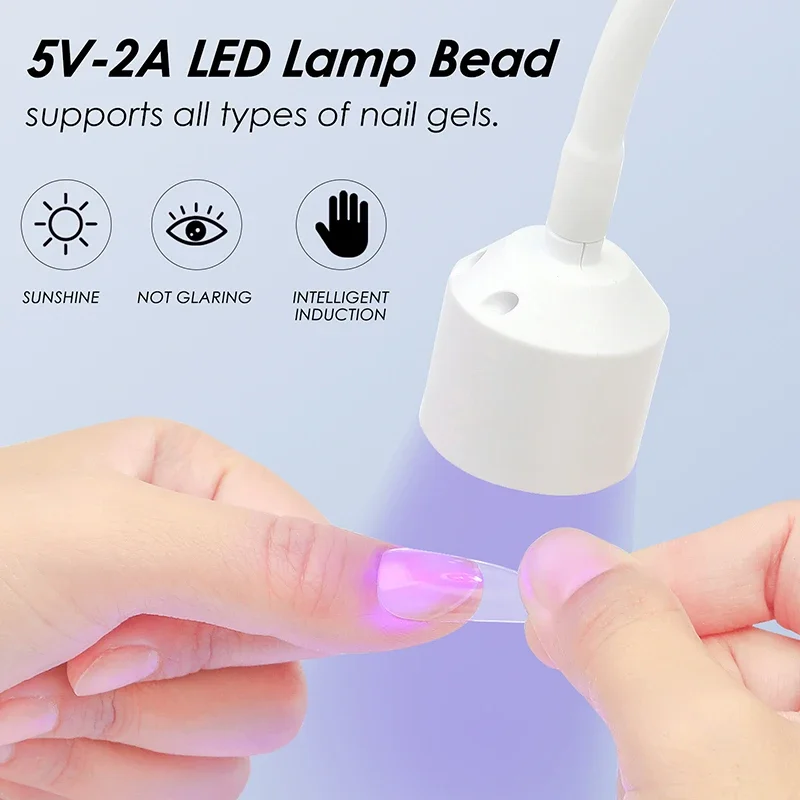 Mini secador de uñas UV LED lámpara de uñas plegable USB luces de curado lámpara de escritorio para esmalte de uñas de Gel herramienta de manicura secadora de uñas de secado rápido