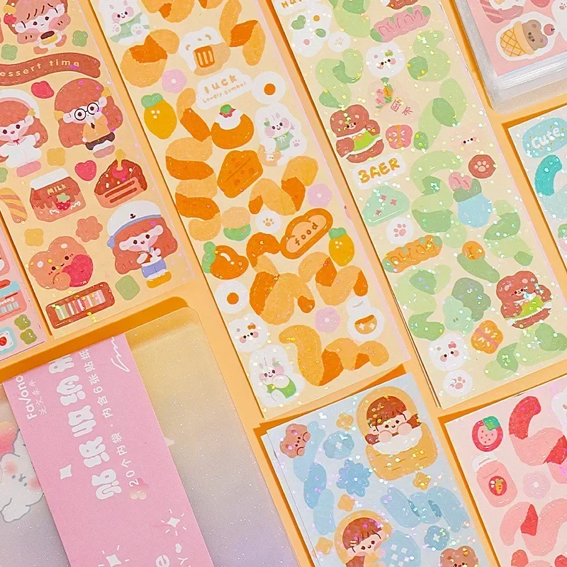 かわいいハンドブックステッカー漫画コラージュレーザー学生 DIY 装飾スクラップブッキングジャーナル文具バックスクール用品