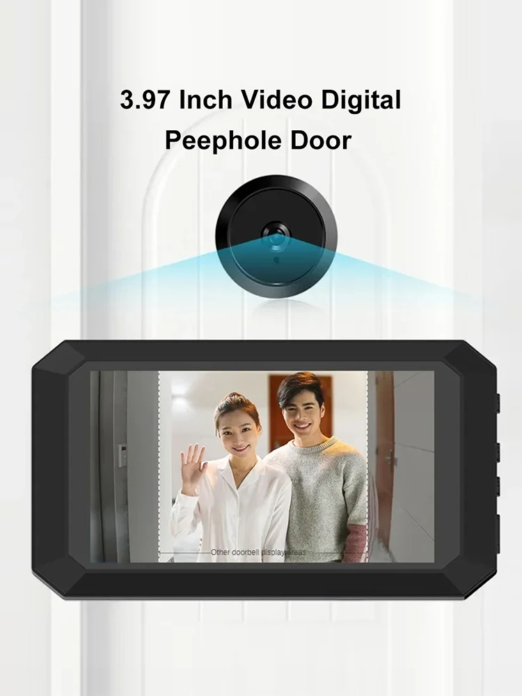 Visionneuse de porte numérique vidéo, visionneuse de porte de sécurité, enregistrement Photo, batterie au Lithium intégrée 1400mAh, caméra judas de porte, caméra 1080P