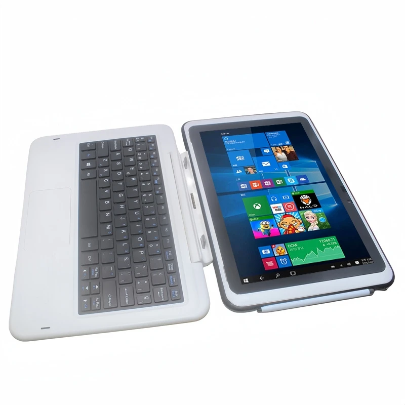 Global Firmware 10.1 ''Windows 10 64Bit Quad Core 2GB RAM 32GB ROM 2 in1 แท็บเล็ตพีซี Z8350 Mate พร้อมแป้นพิมพ์รองรับ HDMI