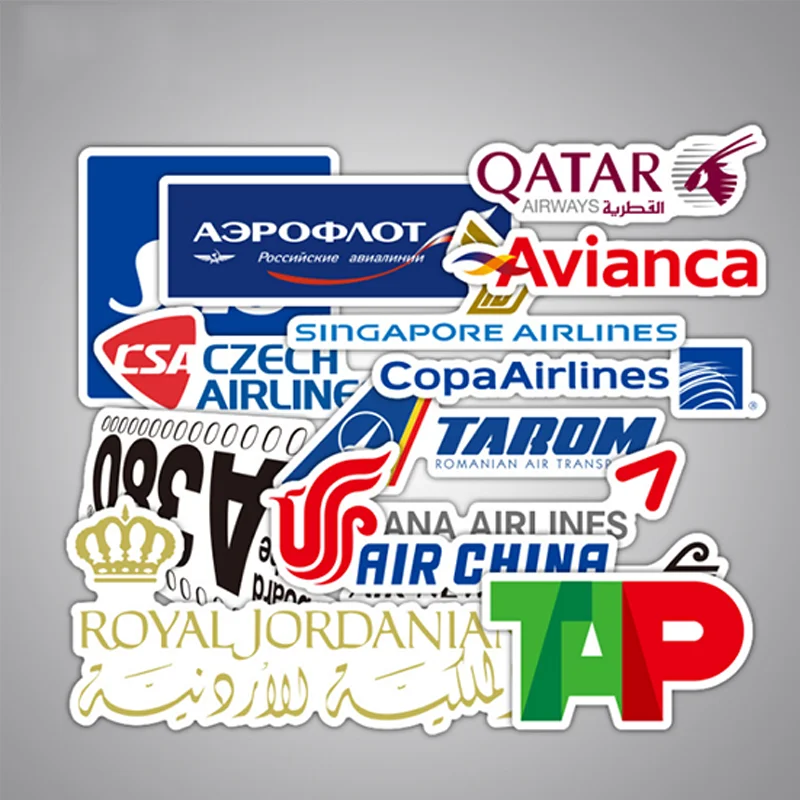 10/30/50 個航空会社のロゴトロリースーツケース漫画落書き潮ブランド旅行車スケートボードギター荷物ステッカー卸売