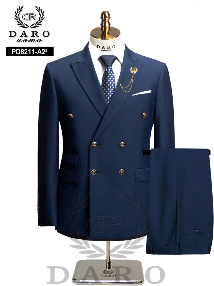 DARO leta 2025 Mannen Pak Slim Fit Formele Zakelijke Werkkleding Pakken 2 Stuks Set (Jas + Broek) DR8211