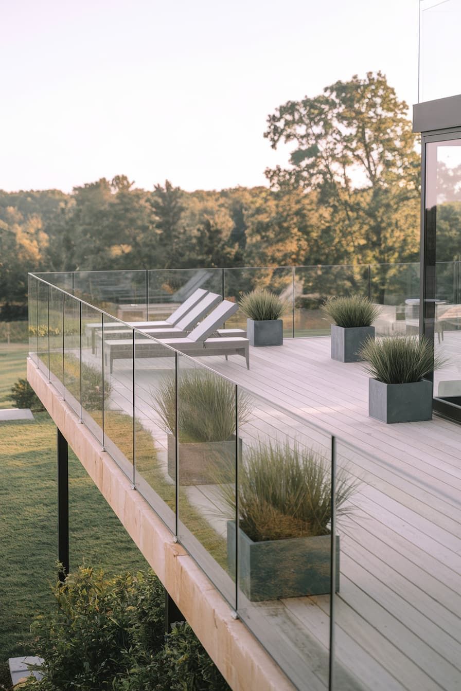 Residential Villa Indoor Fence Handrails Easy To Install Custom Aluminum Glass Railing with Laminated Glass Balcony Balustrades