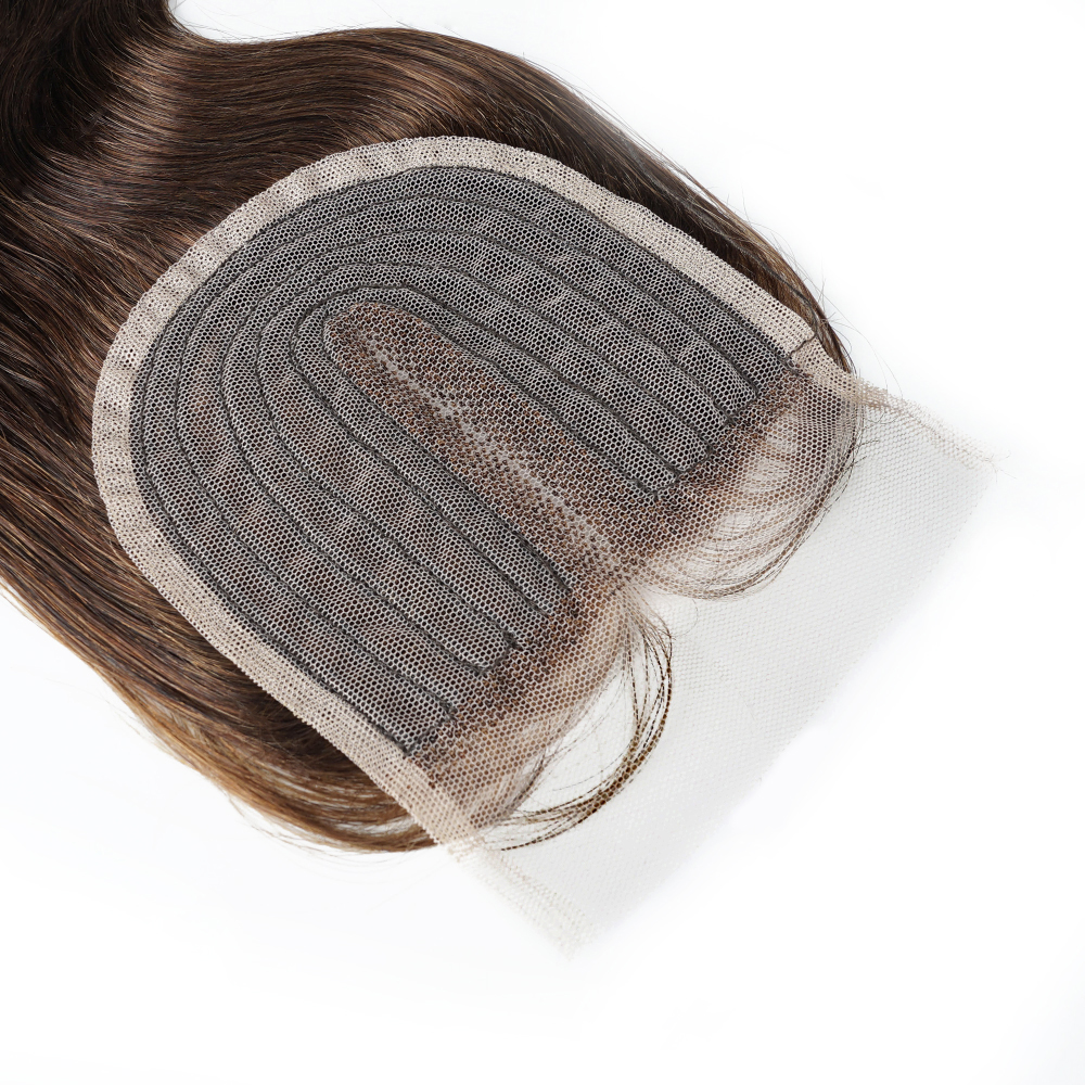 1 peça 4x1 fechamento de renda parte intermediária onda corporal cor natural marrom escuro mel loiro cabelo humano remy cabelo mogul