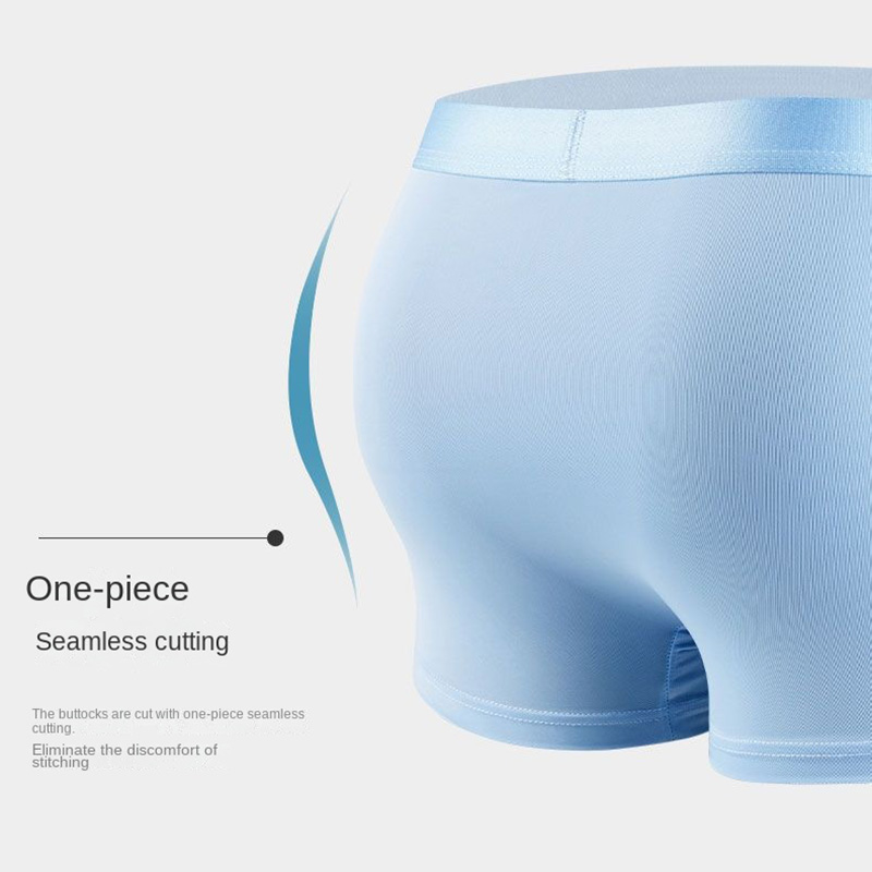4 pezzi boxer da uomo biancheria intima di seta del ghiaccio mutande maschili traspirante sexy mutandine sottili U convesso lingerie lotti all'ingrosso L-6XL