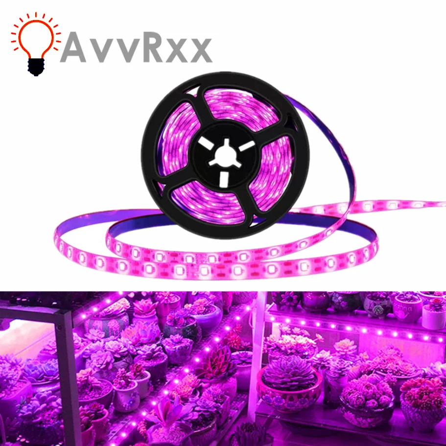 Taśma LED do uprawy roślin 5V USB LED 1-5m Pełne spektrum Wodoodporny chip LED do szklarni Sadzonka kwiatów Namiot do uprawy hydroponicznej