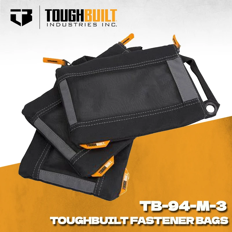 TOUGHBUILT TB-94-M-3 3 pacotes de sacos de fixação sacos de ferramentas de armazenamento sacos de unhas acessórios de ferramentas elétricas saco resistente