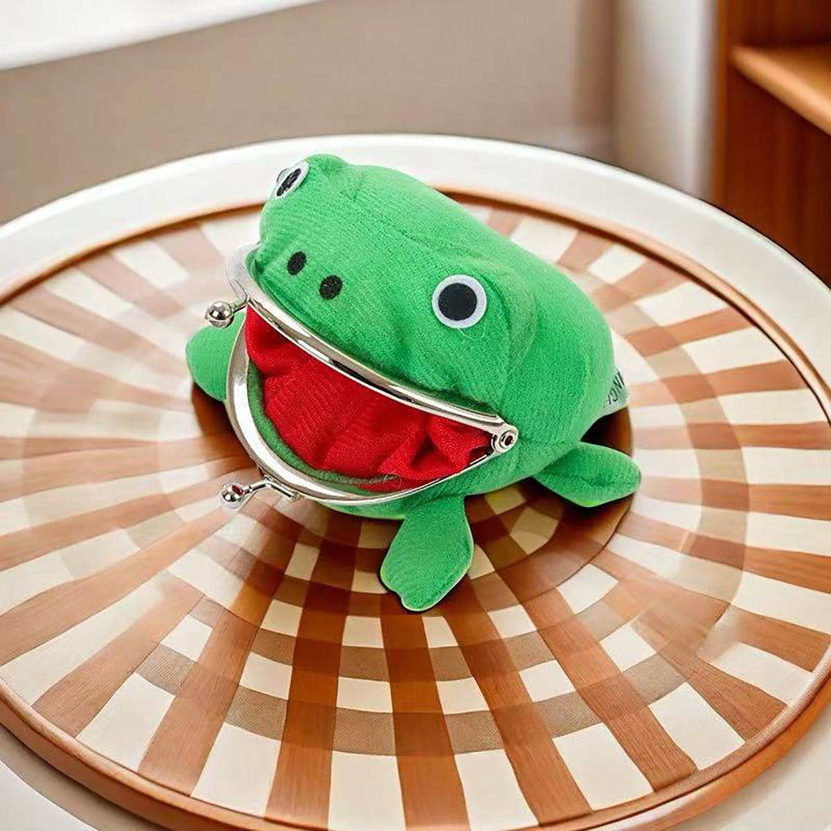 LLavero de monedero de rana de Anime, billetera de franela de dibujos animados, soporte para monedas, juguete de peluche para Cosplay, regalo de premio escolar