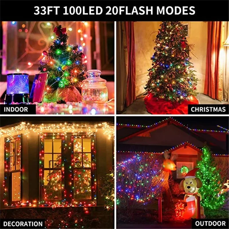 5/10/ 20M RGB LED String Light APP Bluetooth Smart Fairy Lights festone albero di natale matrimonio Outdoor Garden Decor capodanno L