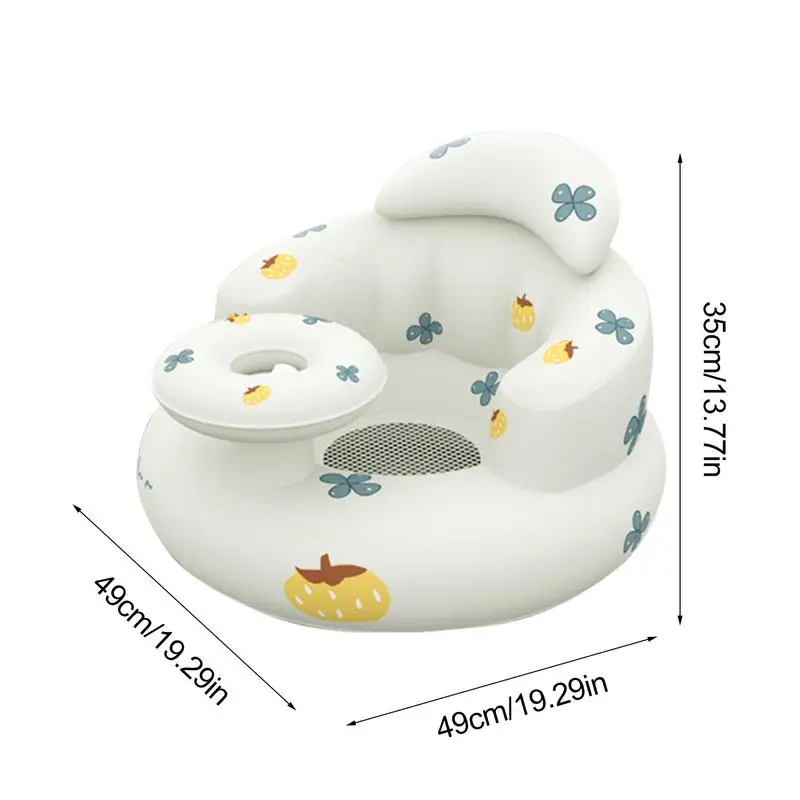 PVC Inflatable เด็กสนับสนุนที่นั่งเก้าอี้โซฟาแบบพกพา Lounger พับเก้าอี้ให้อาหารเด็กห้องน้ําอาบน้ําสตูลเด็กวัยหัดเดินที่นั่ง