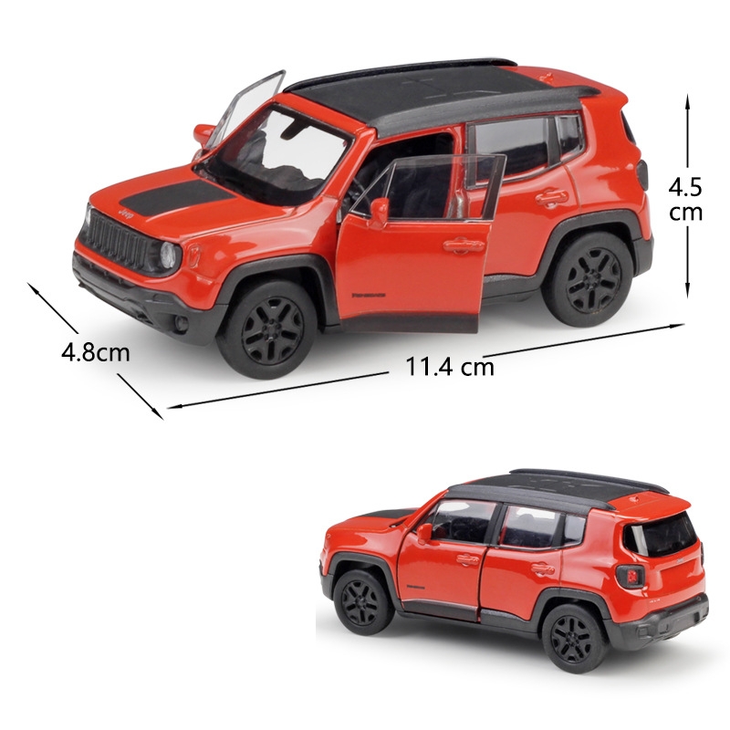 1/36 Jeep Wrangler Rubicon Off-Road Toy Car RMZ CiTY Diecast Miniature Vehicle Model Pull Back Collection Gift For Boys Kid