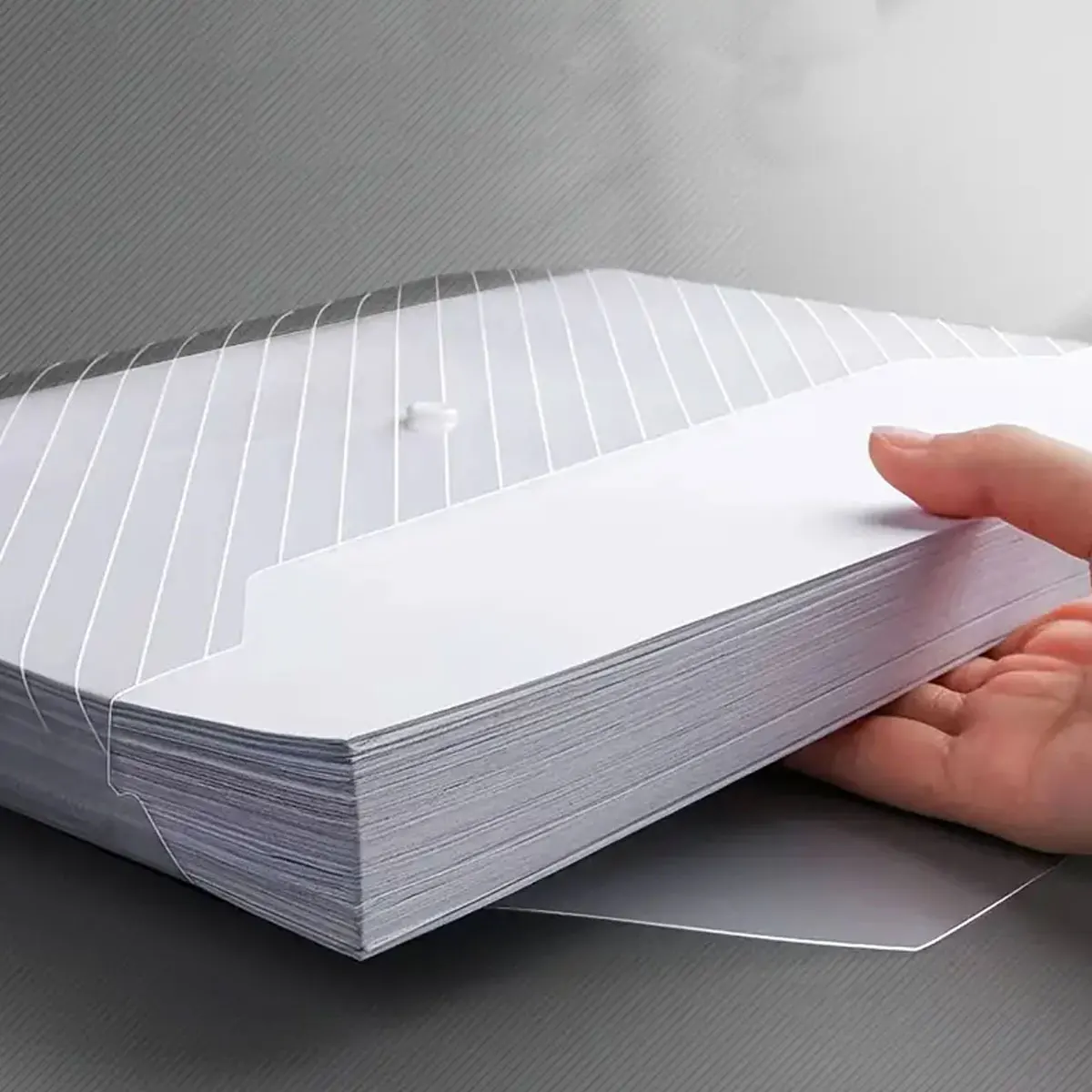 10Pcs A4 Transparent File Bag Plastic Documents Filing Storage Bag Student Organizer Information Pocket Folders Stationery New