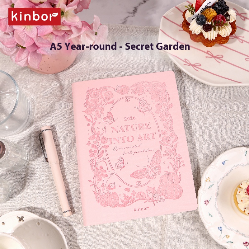 Kinbor Notebook 2026 Planner A5 A6 Full Year Agenda Schedule Daily Timeline Weekly Plan Efficiency Notebooks for School Office