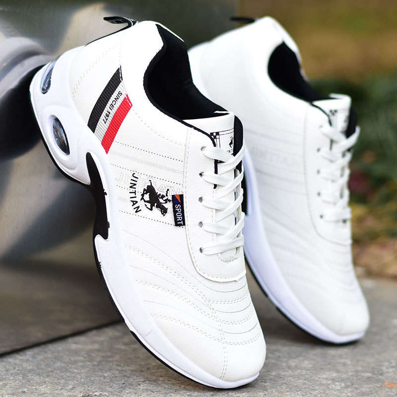 Mode männer Casual Turnschuhe Vielseitig Air Kissen laufen Männer schuhe Atmungsaktive Outdoor-Sport Leder Schuhe Non-Slip Männlichen schuh