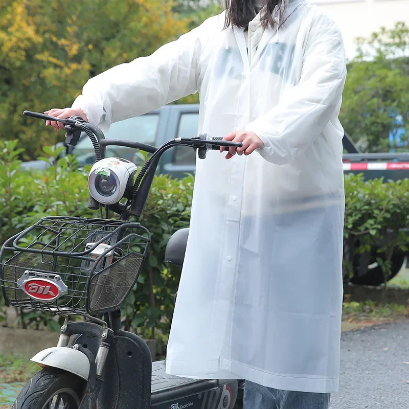 Novo 1pc impermeável casaco de chuva com capuz para homens e mulheres, capa de chuva impermeável, poncho grosso, turismo ao ar livre, caminhadas