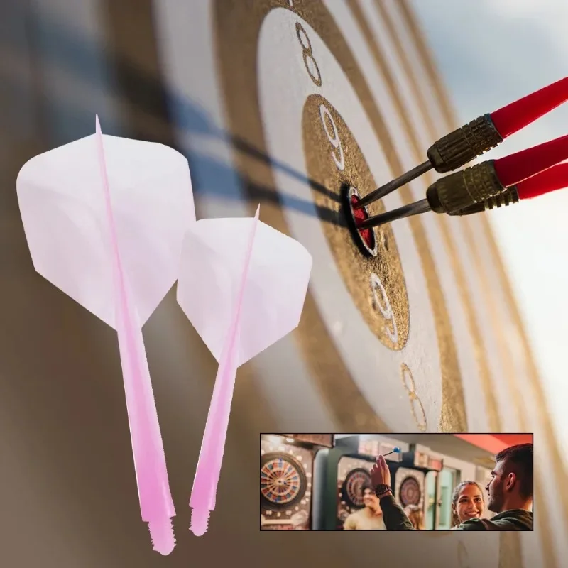 3PCS 2BA Zahn Dart Flügel Set Transparent Dart Schwanz Einteiliges Langlebig Fall Widerstand Klinge Darts Kunststoff