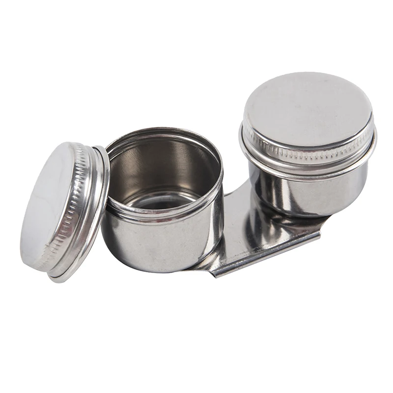 Dụng Cụ Inox Nghệ Thuật Tiếp Liệu Dễ Dàng Vệ Sinh Kiểu Dáng Hình Trống Sinh Viên Tranh Sơn Dầu Nồi Trường Bảng Đơn Đôi Lỗ Dipper 1 máy Tính