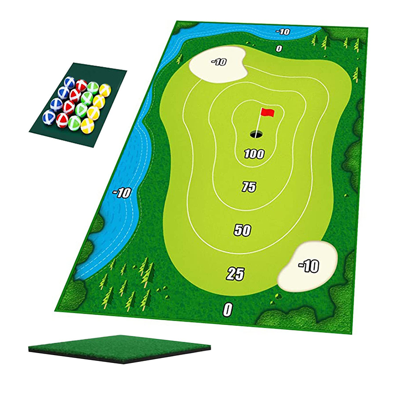 Conjunto de jogo de golfe casual para crianças adultas, campo de golfe interno