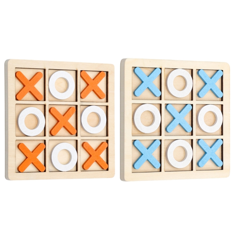 Juego de mesa de ocio para padres e hijos, juego de interacción, juego de nughts And Crosses, rompecabezas de madera, juguete educativo