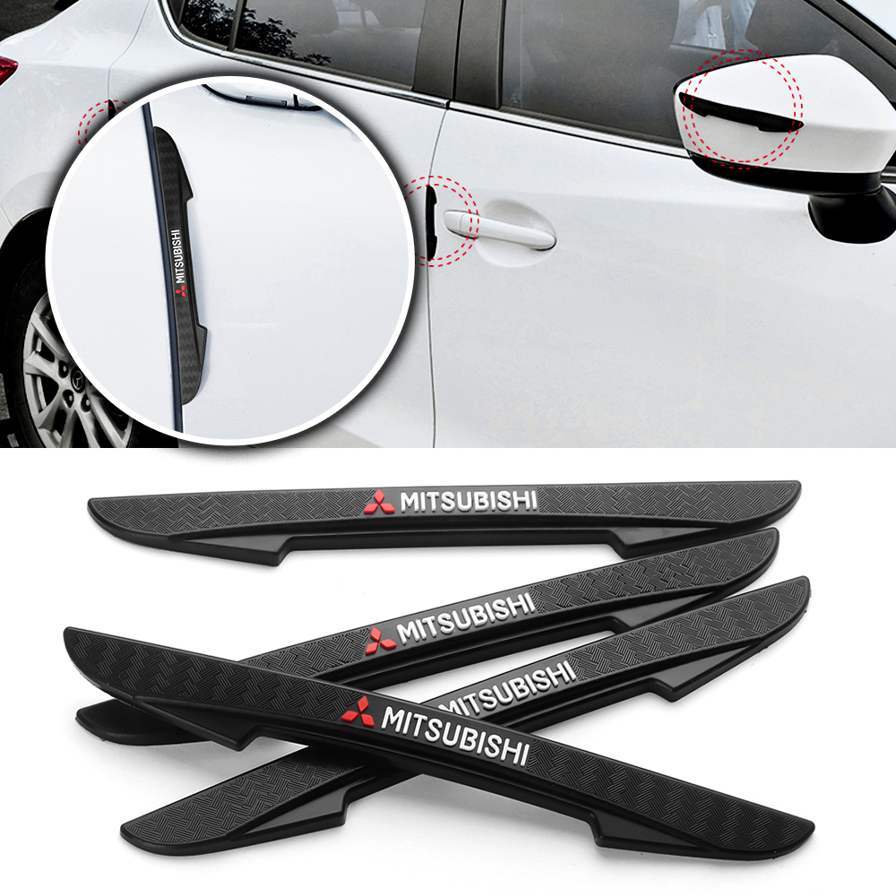 4 stücke Gummi Auto Tür Kantenschutz Aufkleber Anti Kollision Streifen Für Mitsubishi Lancer 9 10 Outlander 3 Asx L200 Pajero etc