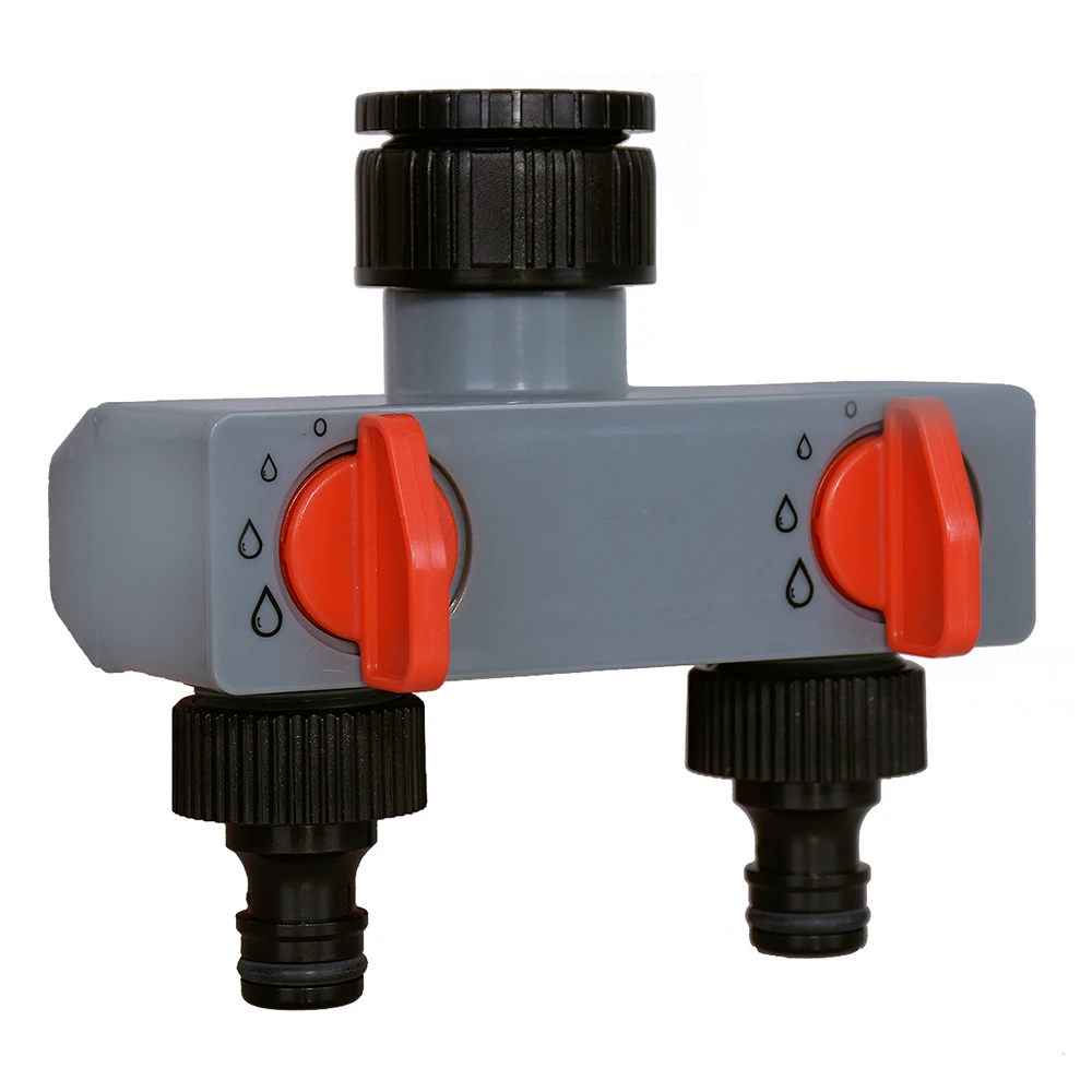 2-Wege/4-Wege-Wasserverteiler-Wasserhahn-Adapter, ABS-Kunststoff-Anschluss, 3/4 und 1 Zoll Schlauchverteiler für Schlauch, Rohr, Wasserhahn