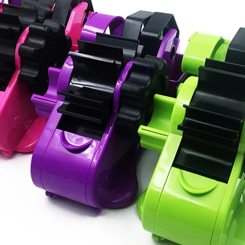 Porte-ruban multifonctionnel coupe-ruban violet grand rouleau ruban coupe-papier bureau semi-automatique distributeur de ruban Transparent