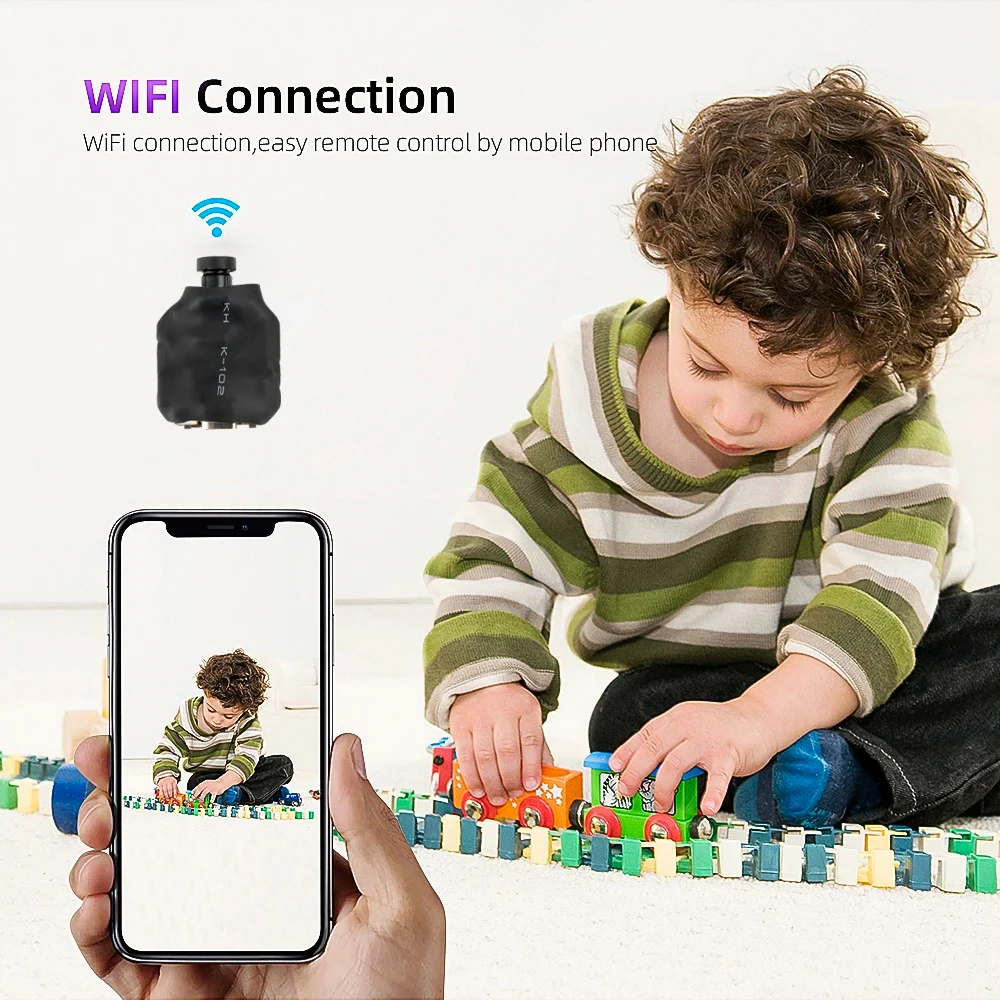 Cámara IP DIY 1080P HD 120 °   Gran angular Wifi más pequeños grabadoras de vídeo detección de movimiento hogar Monitor de bebé cámara de videovigilancia