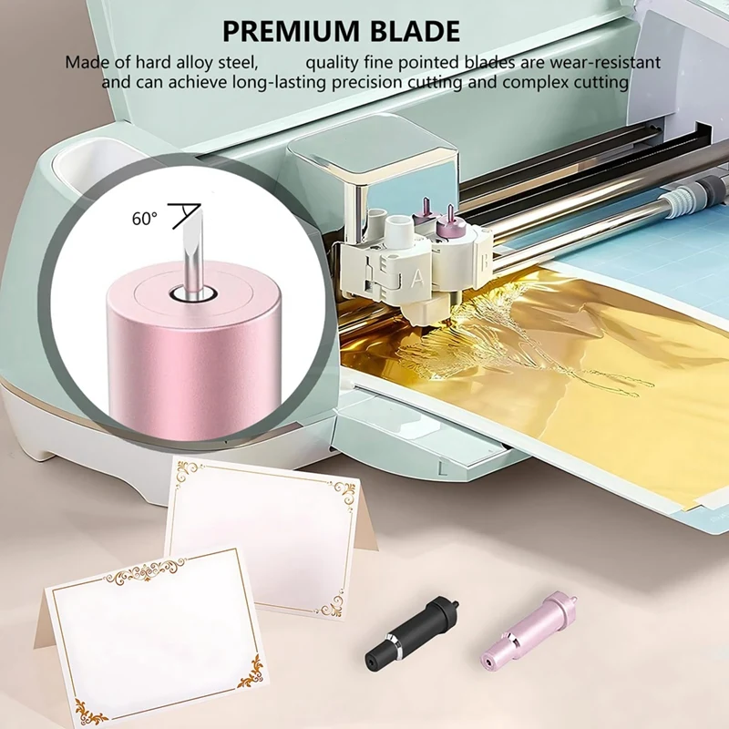 Lama a taglio profondo per Cricut Maker 3/Maker/Explore 3/Air 2/Air/One/Venture, lama e alloggiamento a punta profonda a 60 °