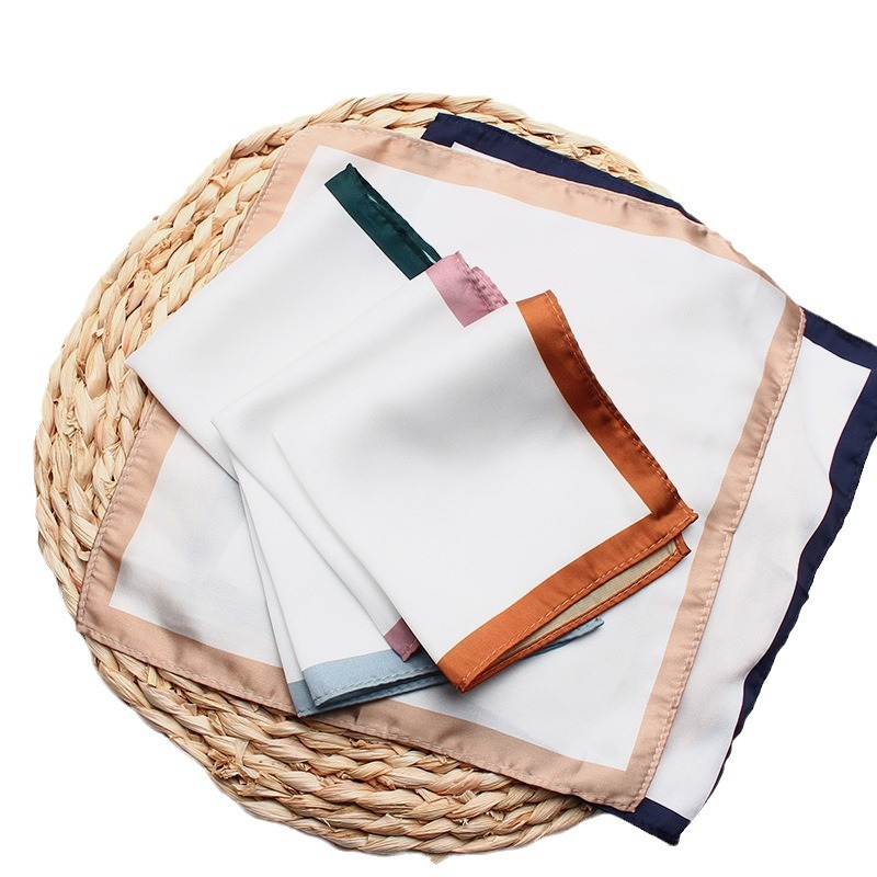 Lenço de bolso quadrado de tecido macio para homens e mulheres, lenço quadrado branco, toalhas de casamento