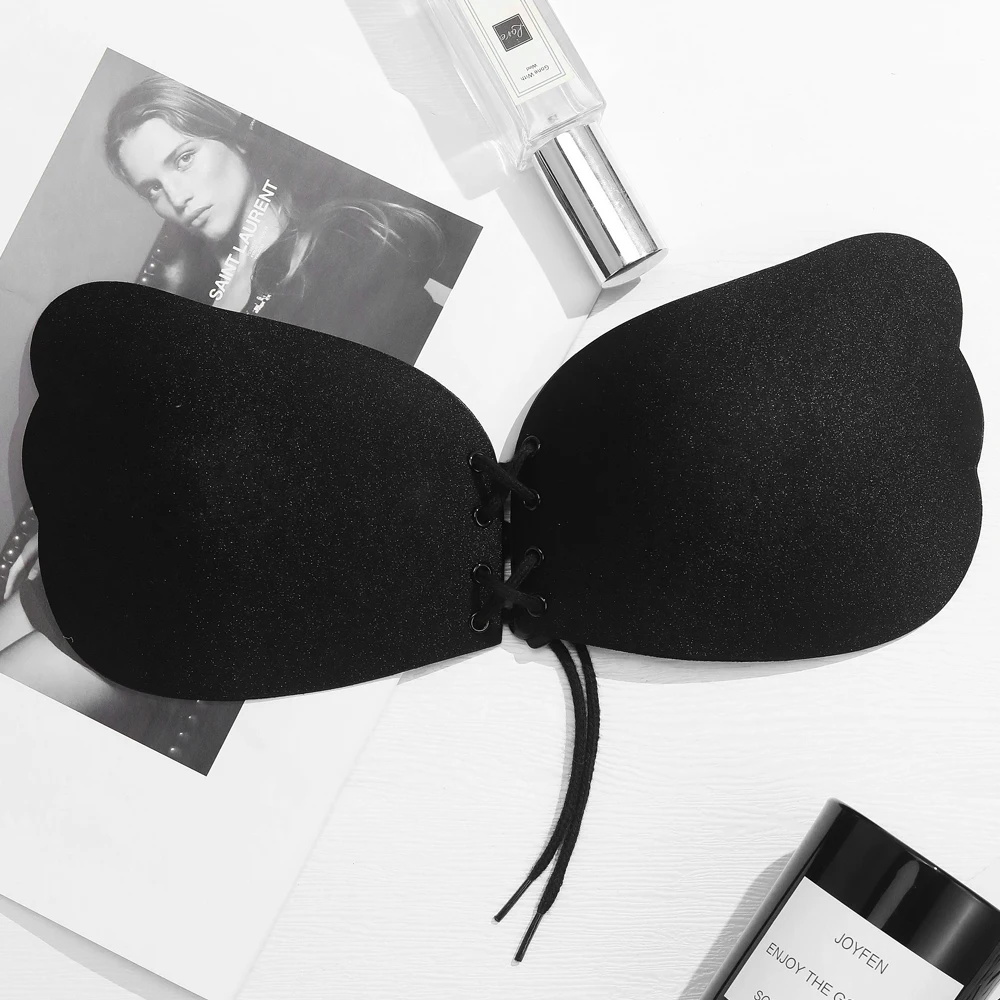 Sutiã adesivo sem alças invisível, sutiã push up sem alças, lingerie sexy sem costas, sem costura, bralette de silicone