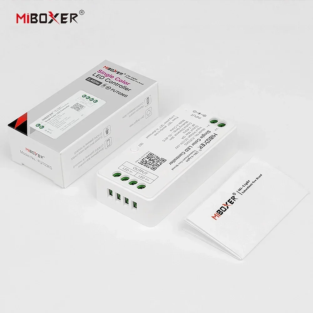 Miboxer FUT035S FUT036S FUT037S FUT038S FUT039S Controller LED da 2,4 GHz Dimmer per striscia luminosa RGB RGBW RGB + CCT a colori singoli/doppi