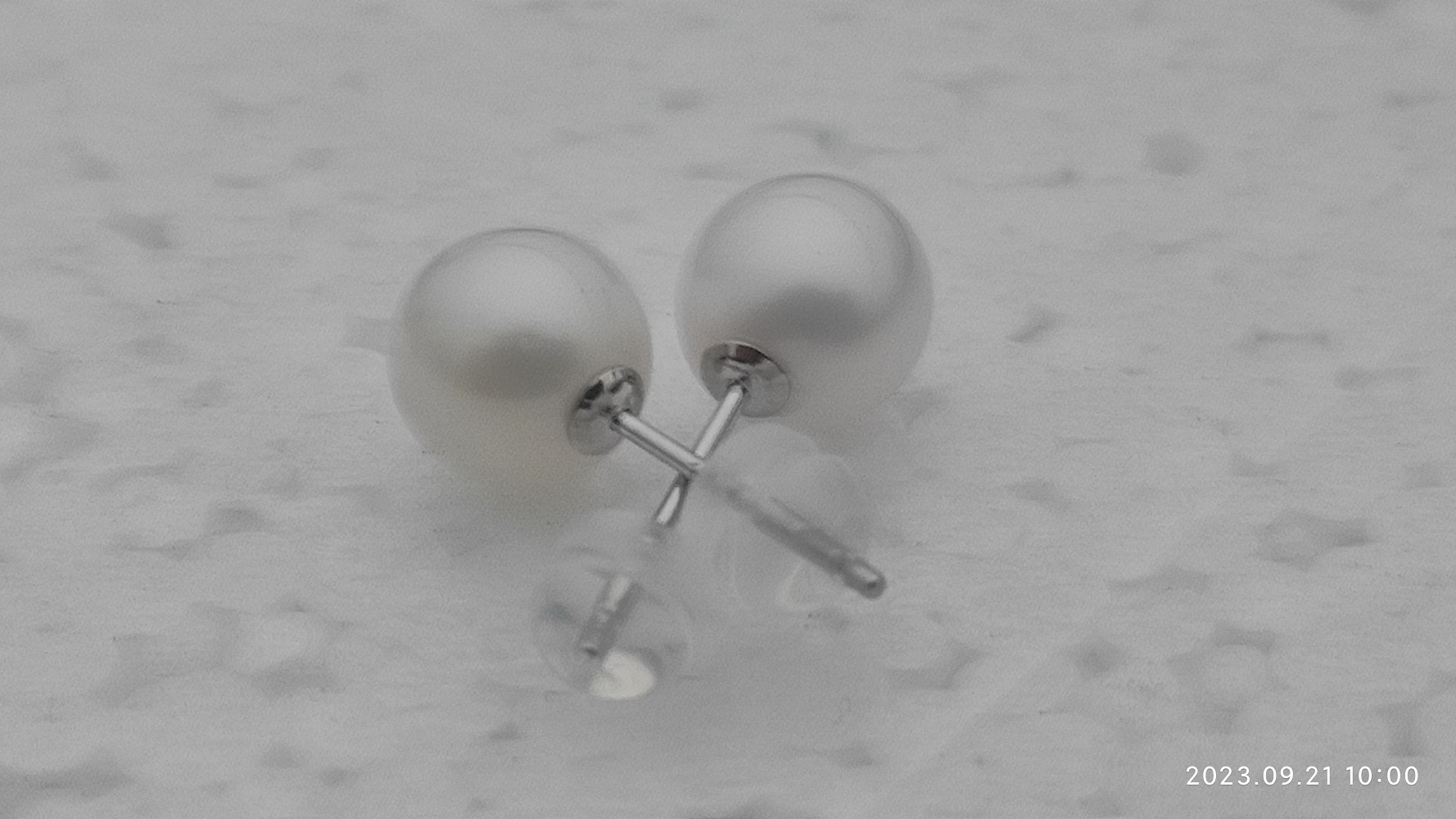 Cantik AAAA ++++ alam asli 6-7mm 7-8mm 8-9mm Laut Selatan putih anting mutiara bulat 14k emas putih (kotak hadiah)