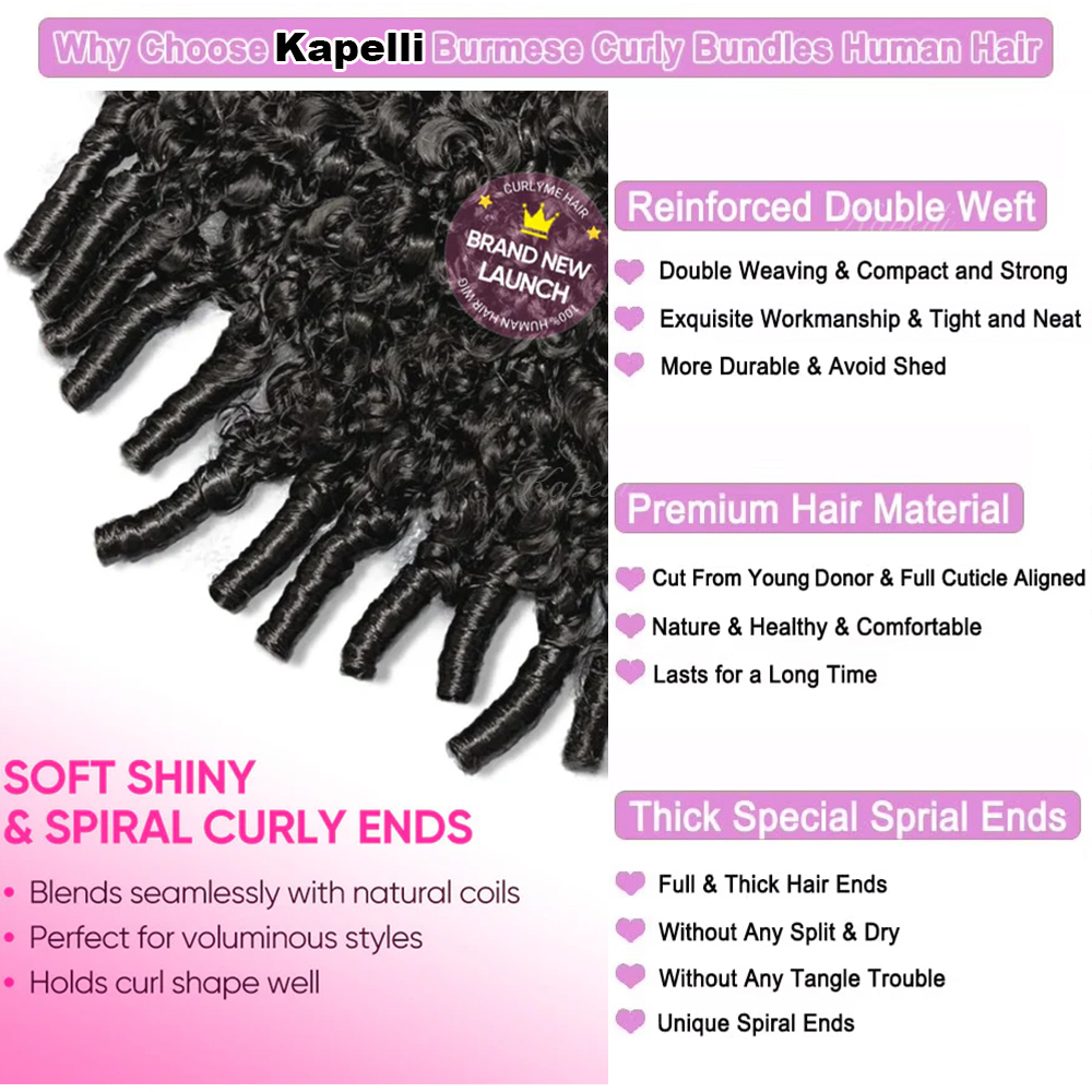 Birmanês encaracolado pacotes de cabelo humano birmanês vietnamita feixes de cabelo cru 1/3/4 pc 100% não processado extensões de cabelo de trama dupla tecer