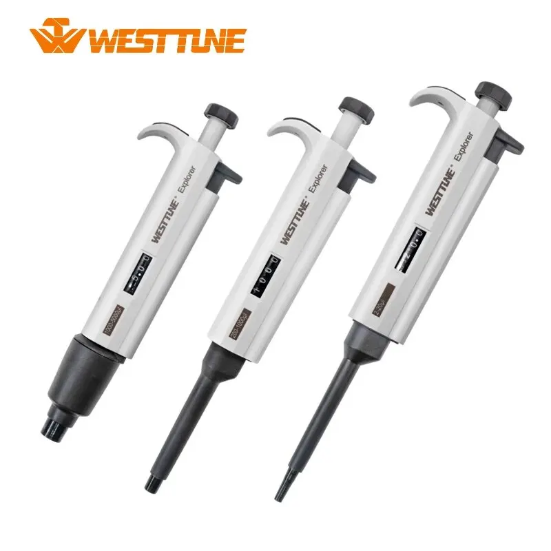 WESTTUNE Laboratorio Micro Pipetta Pistola Laboratorio Pipettatore a canale singolo Pipetta in plastica regolabile digitale Metà autoclavabile con punta