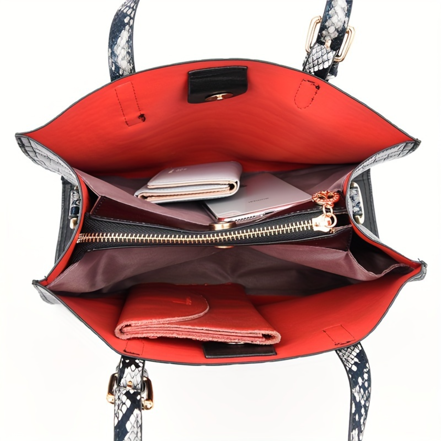 กระเป๋าสะพายหนังขนาดใหญ่หรูหรากระเป๋าถือ Satchel Tote สําหรับผู้หญิง