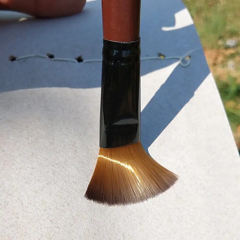 6本入りナイロンアーティストブラシ - アクリル、油彩、水彩画用プロフェッショナルセット、アートペイント用品