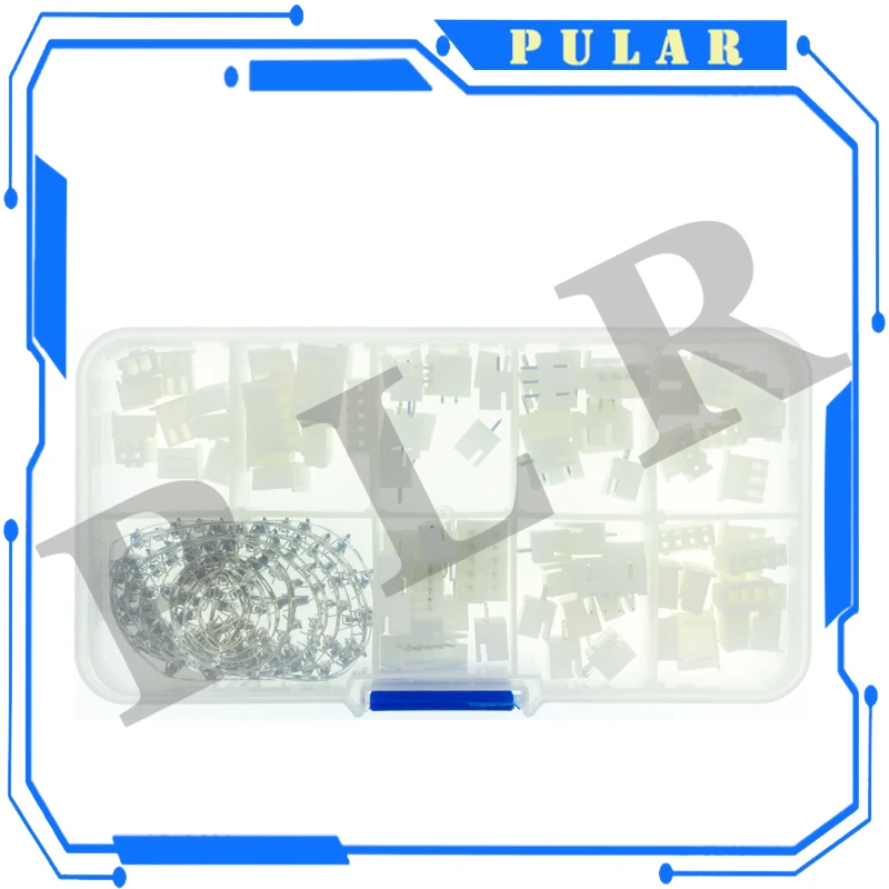 230 piezas 2/3/4/5p Kit de terminales de pines macho y hembra cabezal de carcasa PLR JST XH-2.54 adaptador de conectores de 4 valores