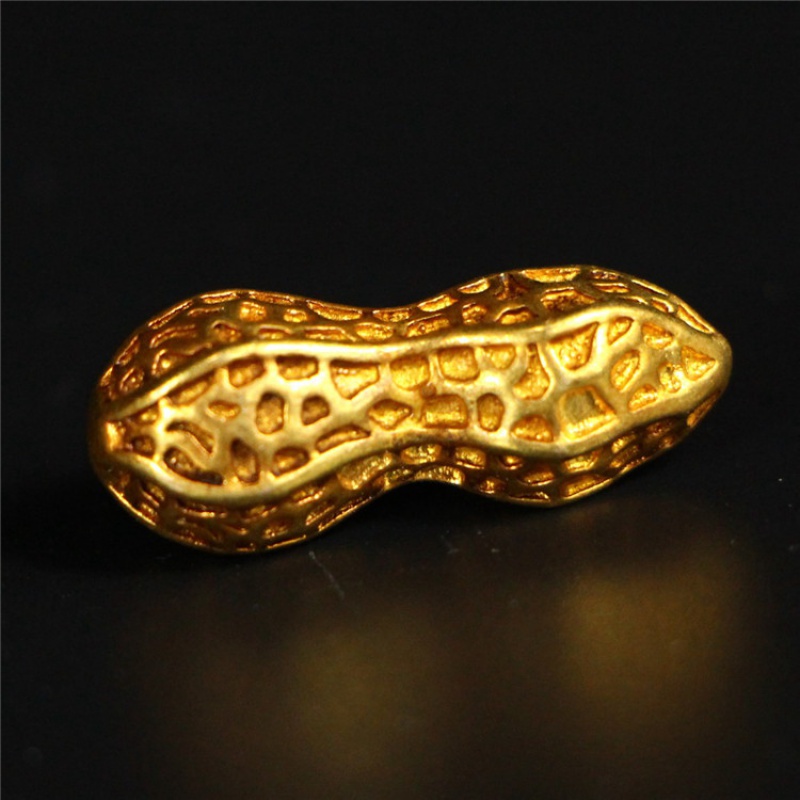 Estilo antigo tribunal presente real dourado sólido amendoim dourado sementes de melão moeda clara barra de ouro bolo de ouro antigo