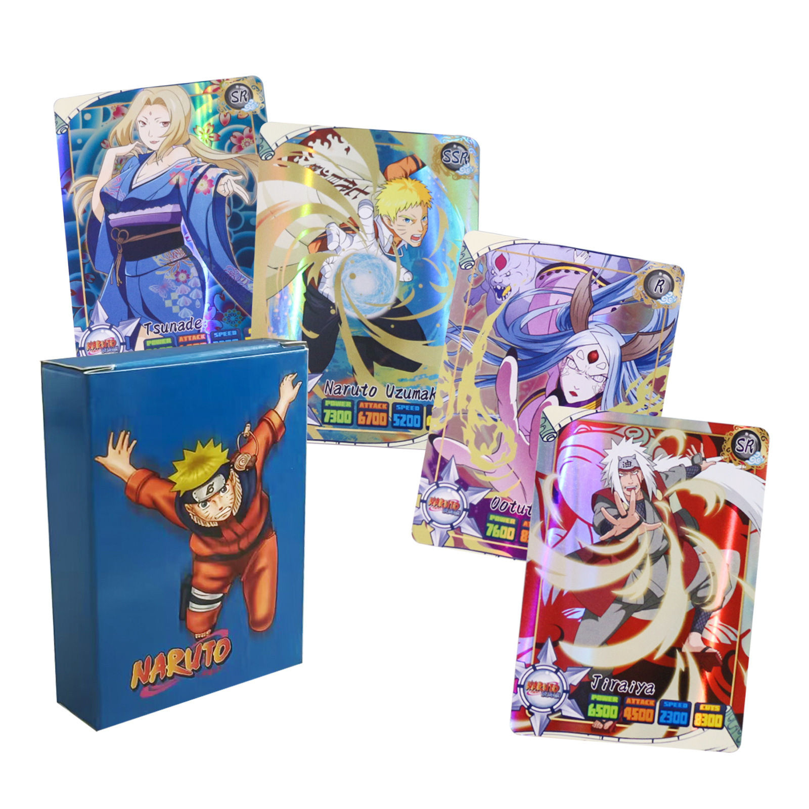 50 pçs naruto cartões versão em inglês cartão ssr ultra raro uzumaki flash naruto hatake kakashi personagem anime cartão brinquedo