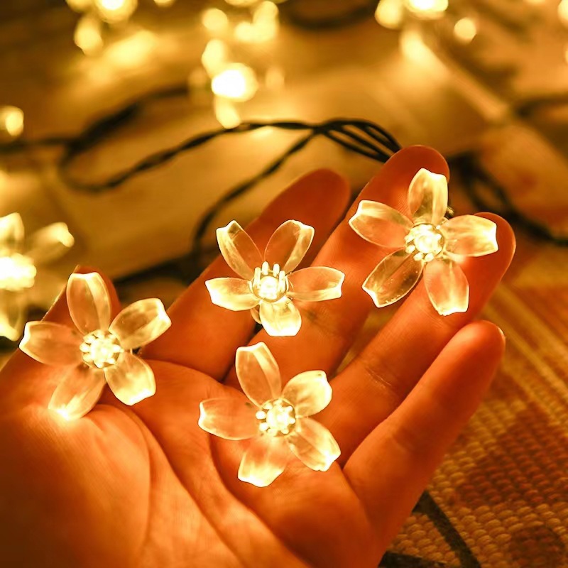 Solar String Lights LED Outdoor Waterproof Festival Garden Decorative Lights Ball Bee Cherry Star Lights Solar Star Light String