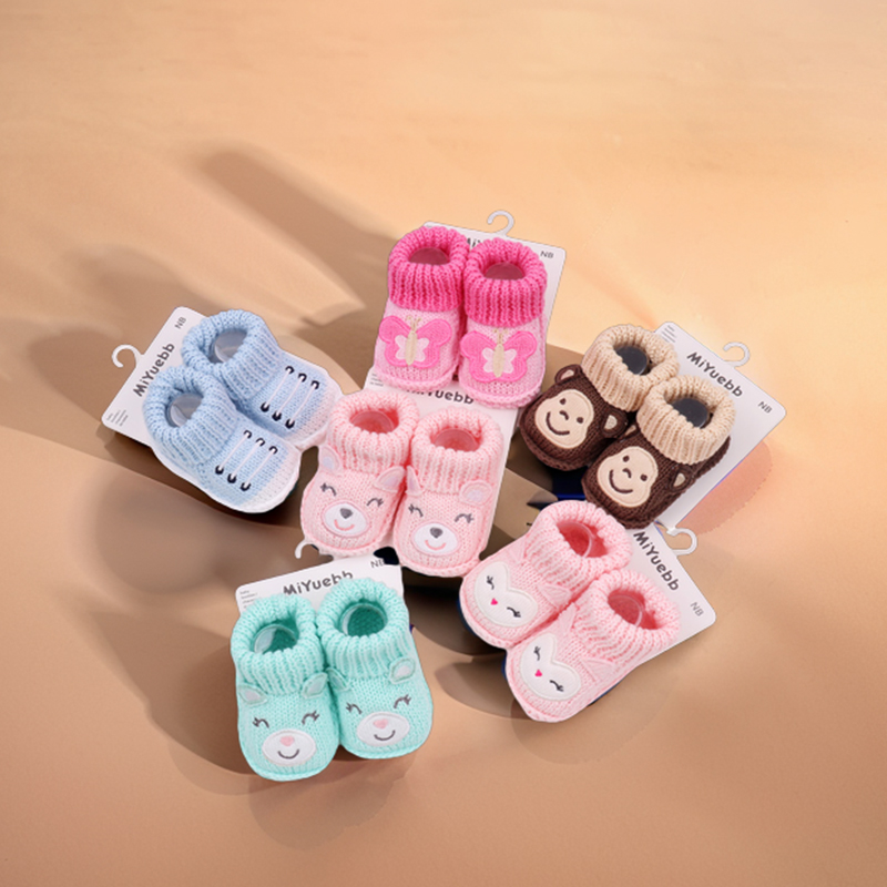 Calcetines de bebé con dibujos de animales, calcetines de suelo para bebé, algodón cálido, ropa suave transpirable para primavera y otoño, nueva moda para niños y niñas