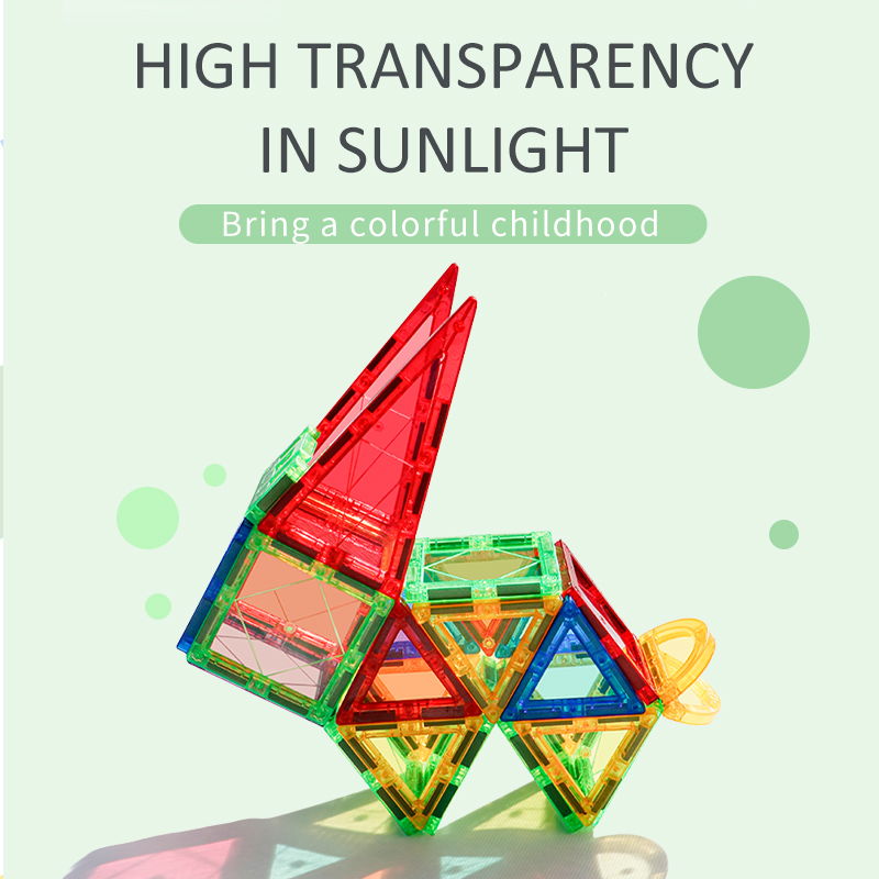 DIY モデルデザイナー建設磁気ビルディングブロックおもちゃセットマグネットブロックタイルモンテッソーリ教育玩具キッズギフト用