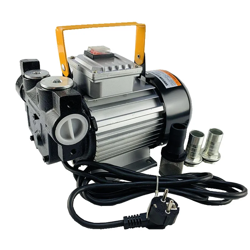 Pompa Transfer Bahan Bakar Minyak AC 220V Pompa Gigi Diesel Portabel Pompa Minyak Listrik Pompa Pengisian Bahan Bakar