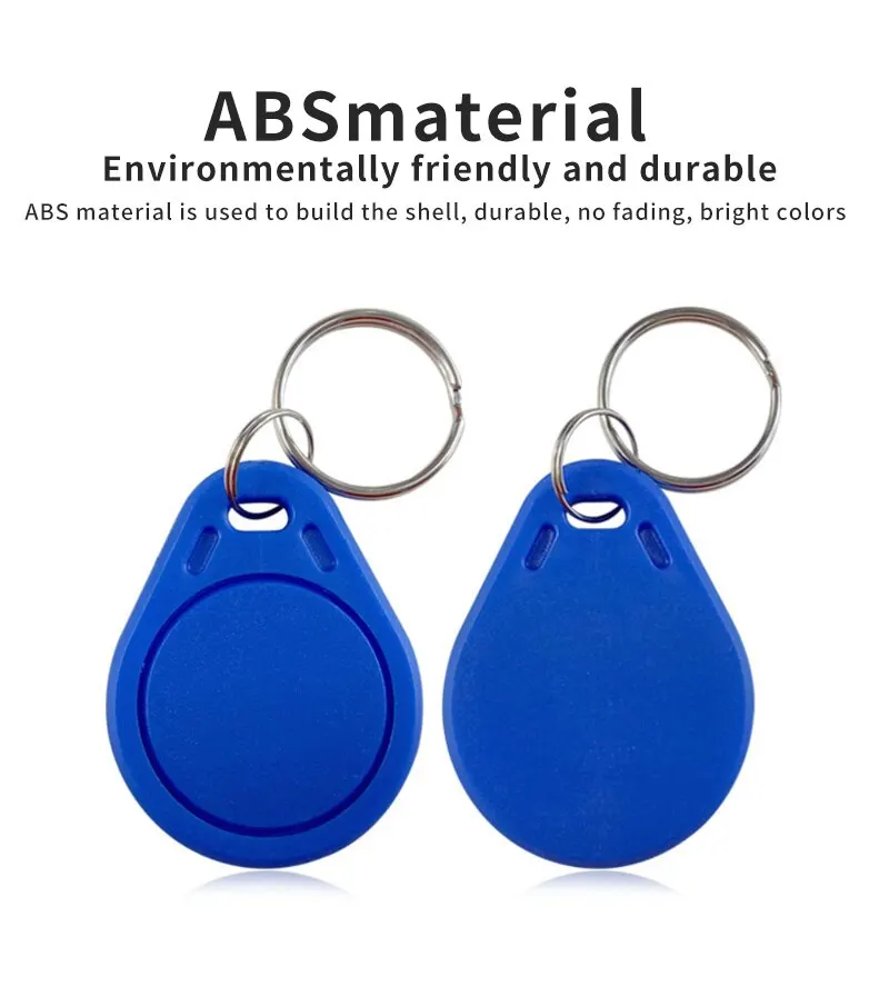 Blau 13,56 pcs/pack rfid mhz ic Schlüssel anhänger Token Schlüssel ring für die Zugangs kontrolle kompatibel mit mifare classic 1k Karte