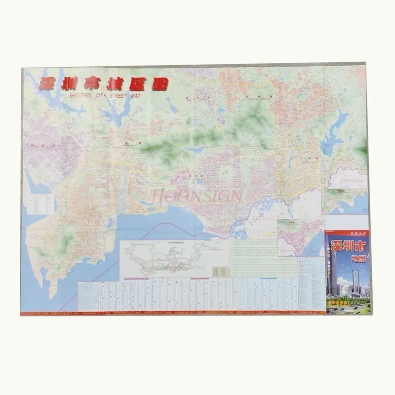 Mapa de Shenzhen Traducción en chino-inglés Mapa de la calle del distrito de la ciudad de Shenzhen Mapa de Shenzhen Mapa de tráfico Guía de mapas de carreteras
