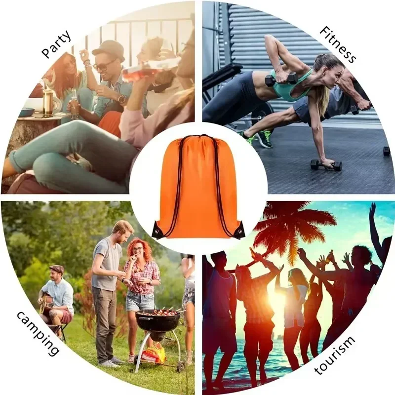 Mochila de carrera de bolsillo de poliéster ecológico, mochila de compras portátil impermeable, mochilas portátiles para hombres y mujeres, bolsa de gimnasio para deportes al aire libre