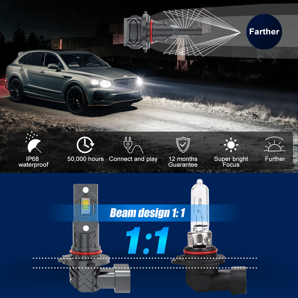 9005 лм H11 фонарь с Canbus H8 H9 H16JP 9006 HB3 6000 HB4